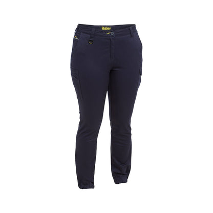 Pants Womens Cargo Stretch Cotton Cuffed 280gsm Bisley 10 Navy_40059201_BPL6028_BPCT_10