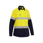 Shirt Womens Tape Ripstop Cotton 145gsm Yellow/Navy 16 Bisley_40114587_BL6495T_TT0116