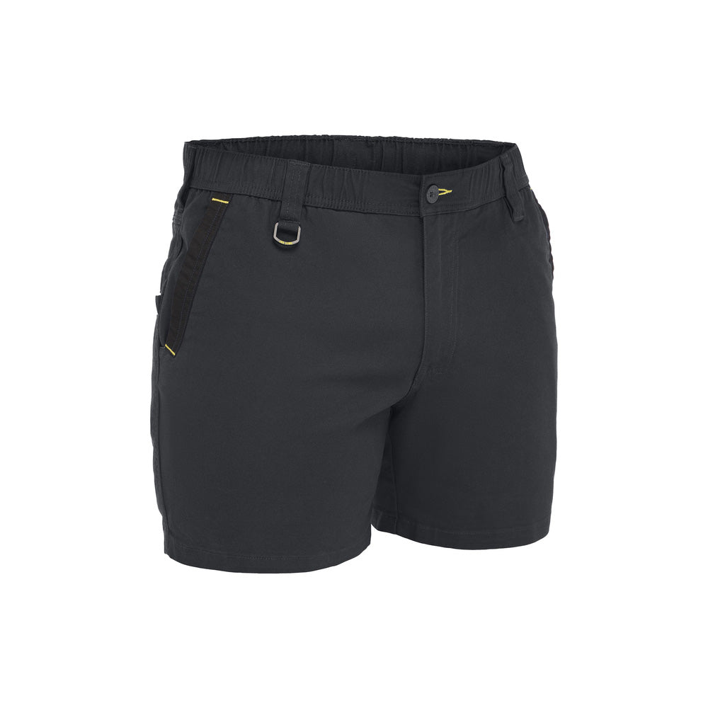 Shorts Stretch Short Cotton 280gsm Black 112R Bisley_40115088_BSH1339_BBLKR12