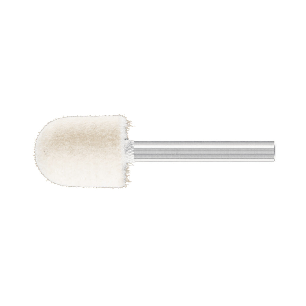 Medium-hard felt polish points cylind shape w/radius end 20x25mm shank 6mm_40108206_44132026