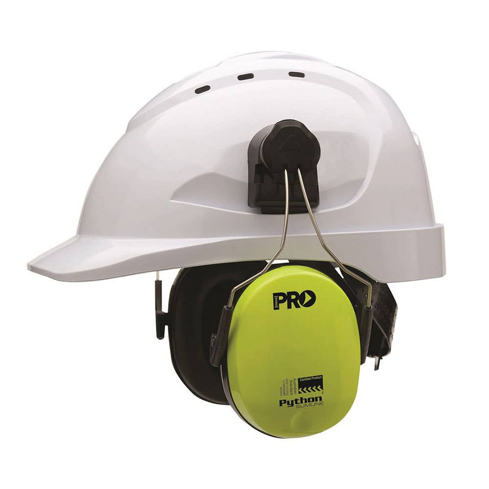 Python Slimline Earmuff Earmuff Cap Mounted 31db Class 5 Hi Vis Python Slimline ProChoice – ATOM