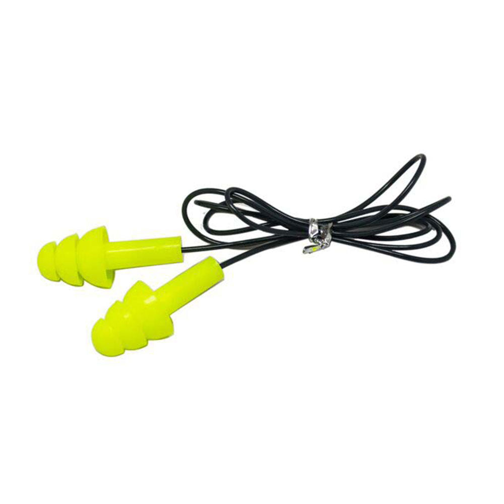 Hi-Vis Corded Reusable Earplugs Class 4 Yellow 100 Pairs 55050024 EPRC-100