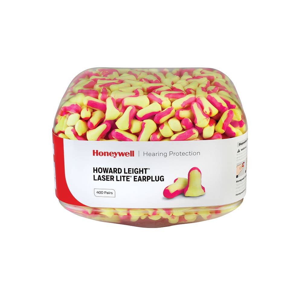 Laser Lite Uncorded Disposable Earplugs Refill Canister Class 4 400 Pairs 438340 HL400-XTR-INTRO-AM