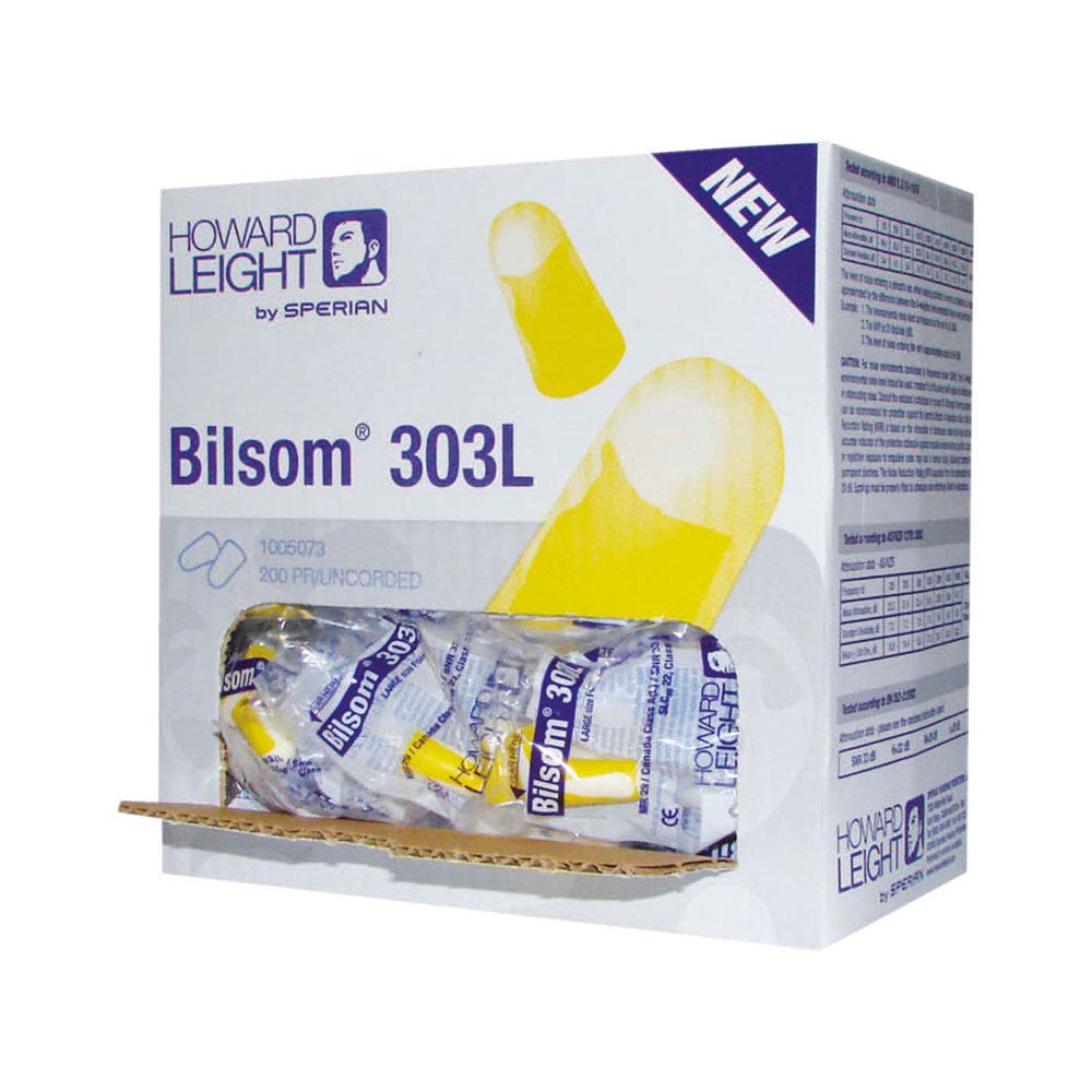 Uncorded Disposable Earplugs 22dB Class 4 Large Pk 200 90090007 1005073