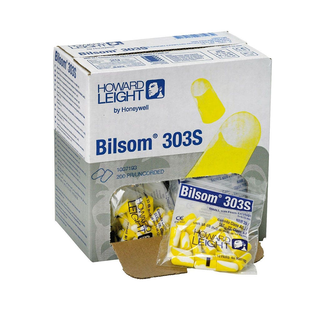 Uncorded Disposable Earplugs 22dB Class 4 Small Pk 200 1402001 1005074
