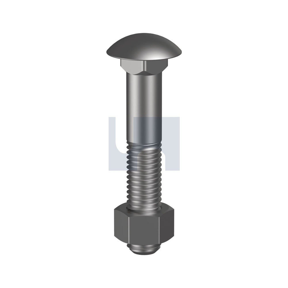 Cup Hd Bolt & Nut ZP (Rohs Compliant) As1390/Cl 4.6 M10 85 - Pk 100_40089983_KBC46ZCM100085