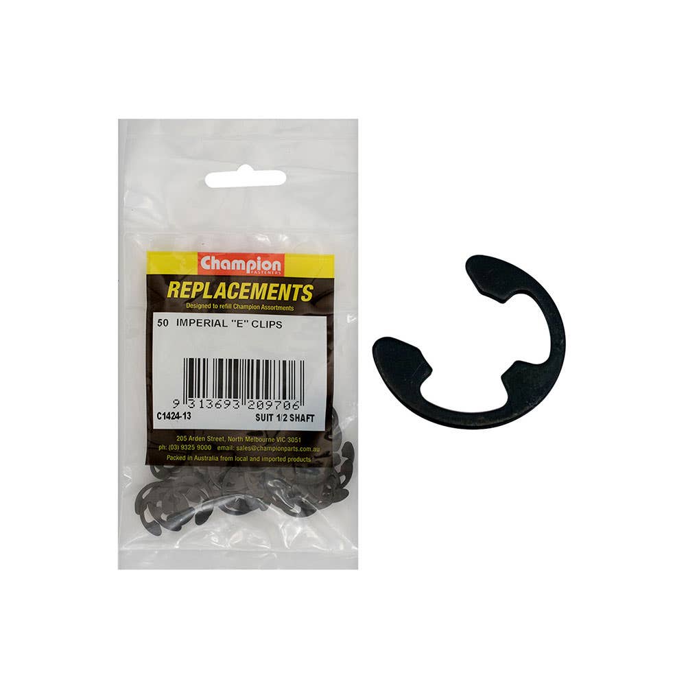 Replacement Imperial E Clip 1/2 Shaft 50 Pk 508567 C1424-13