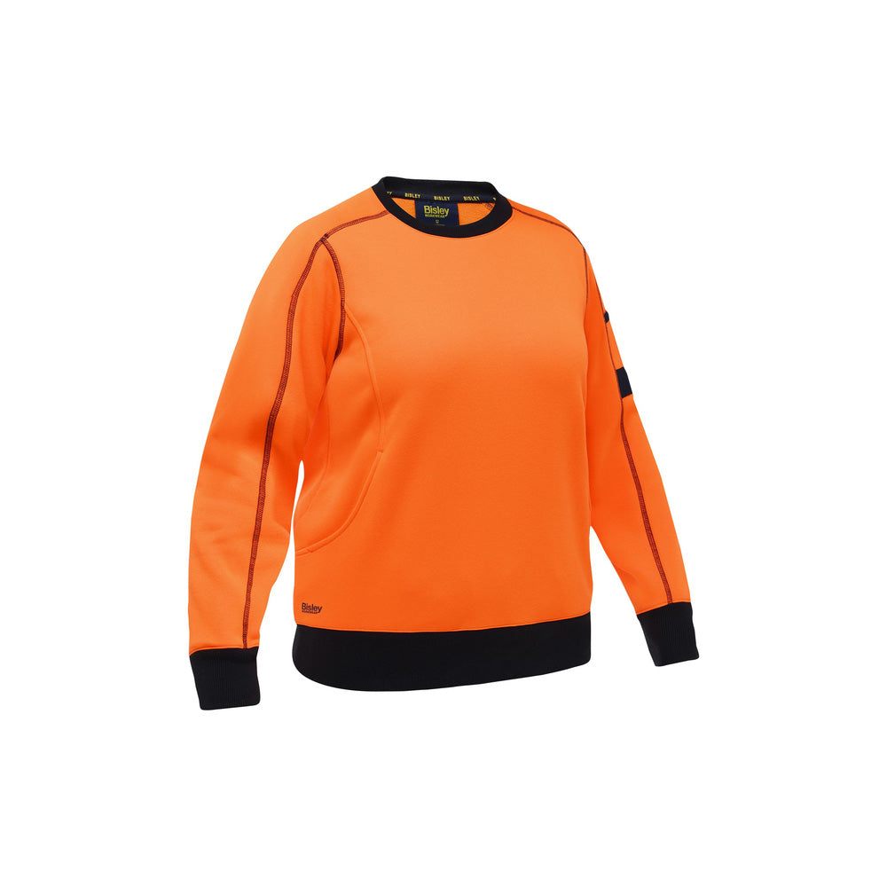 Jumper Women's Work Fleece Crew Neck Bisley 6 ORANGE BKL6722_BF616_40062067_BKL6722_BF616