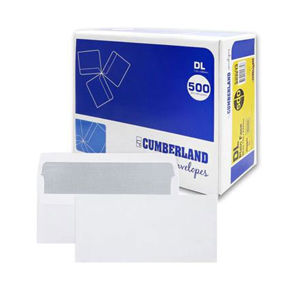 Cumberland Envelope Dl 110X220 White Plain Secretive Strip Seal_14219500_603313