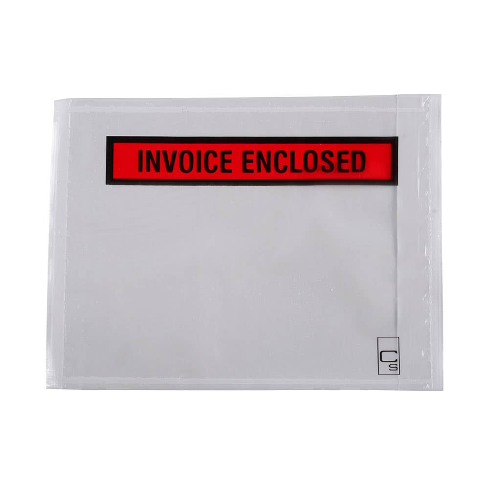 Cumberland Packaging Envelope Invoice Enclosed 155 x 115mm 1,000 Pack 14393000 LABINV