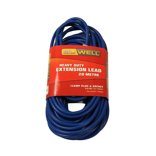 Extra Heavy Duty Extension Lead 15A 20m Blue 3448002 EXTB15A20