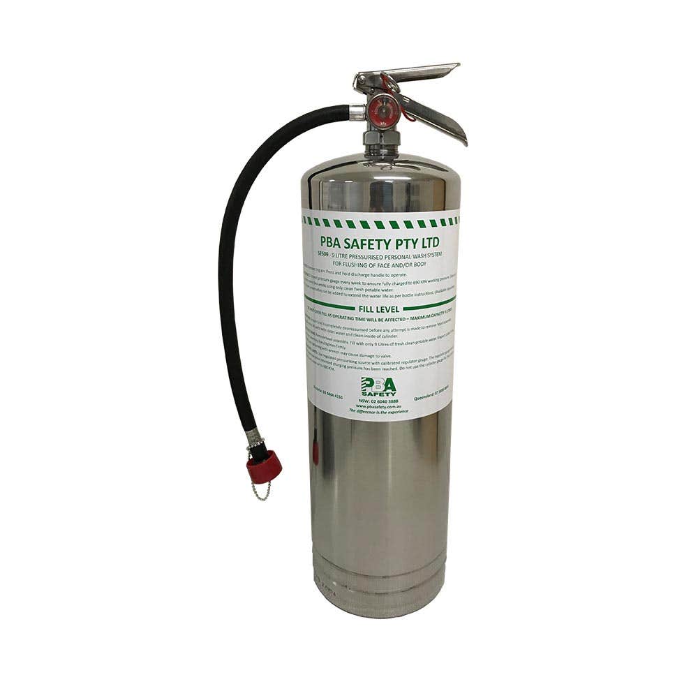 Personalised Body/Eye Wash Pressurised Stainless Steel Tank Unit 9L 301348 SE-509