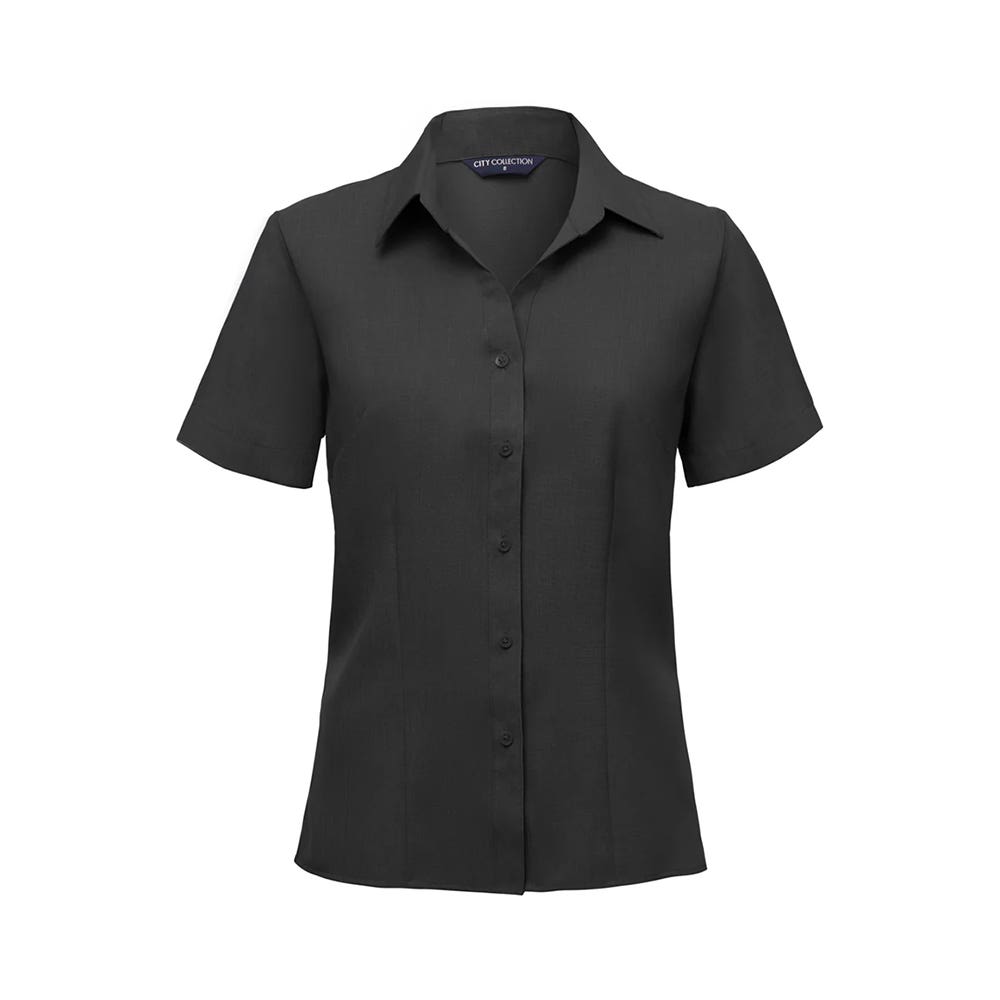 Shirt Womens S/S Polyester Ezylin 2146 Charcoal 10 40005895 2146-CHA-10