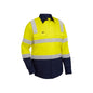 Shirt L/S Cotton 155gsm Biomotion Yellow/Navy 5XL Bisley_40106976_BS6396T_TT015XL
