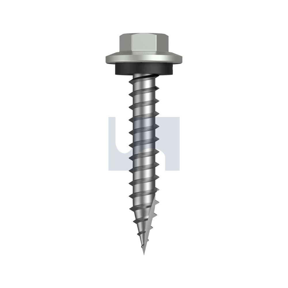 17 Hex Hd + Washer Shale Grey (Gull Grey) -Cl4 As3566 #12-11 35 - Pk 1000_40095744_TSGW4SH1211035