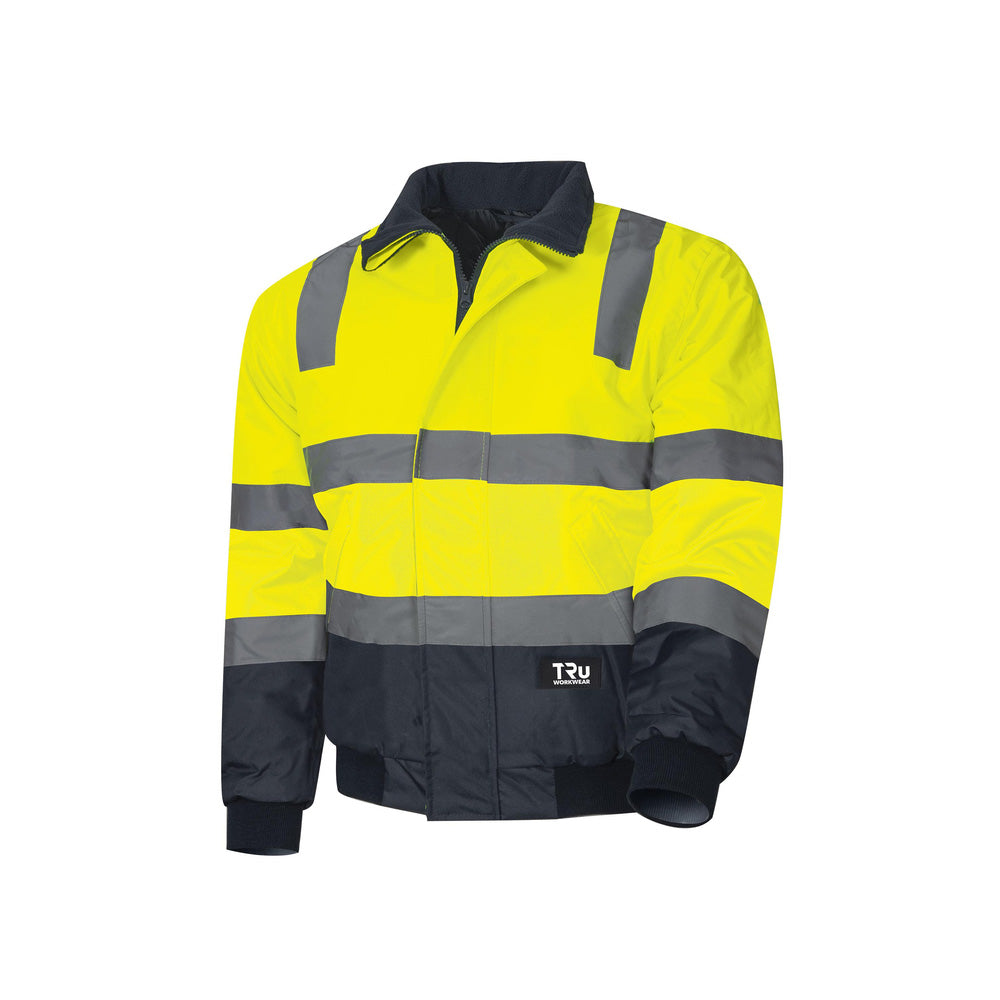 Jacket Hi-Vis Taped Pilot Bomber Tru Workwear 5XL Yellow / Navy TJ2946T4-Y_40074344_TJ2946T4-Y/N-G5XL