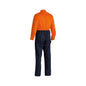 Coveralls Cotton Drill 310gsm Hi-Vis Orange/Navy 92R Bisley_90010891_BC6357_TT02R92