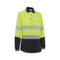 Shirt Womens L/S Poly Cotton Tape Polo Yellow/Navy 22 Workit_40114043_5014TYN22