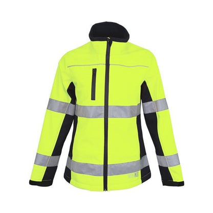 Jacket Womens Biomotion Softshell Yellow/Navy 12 Workit_40113829_3017YN12