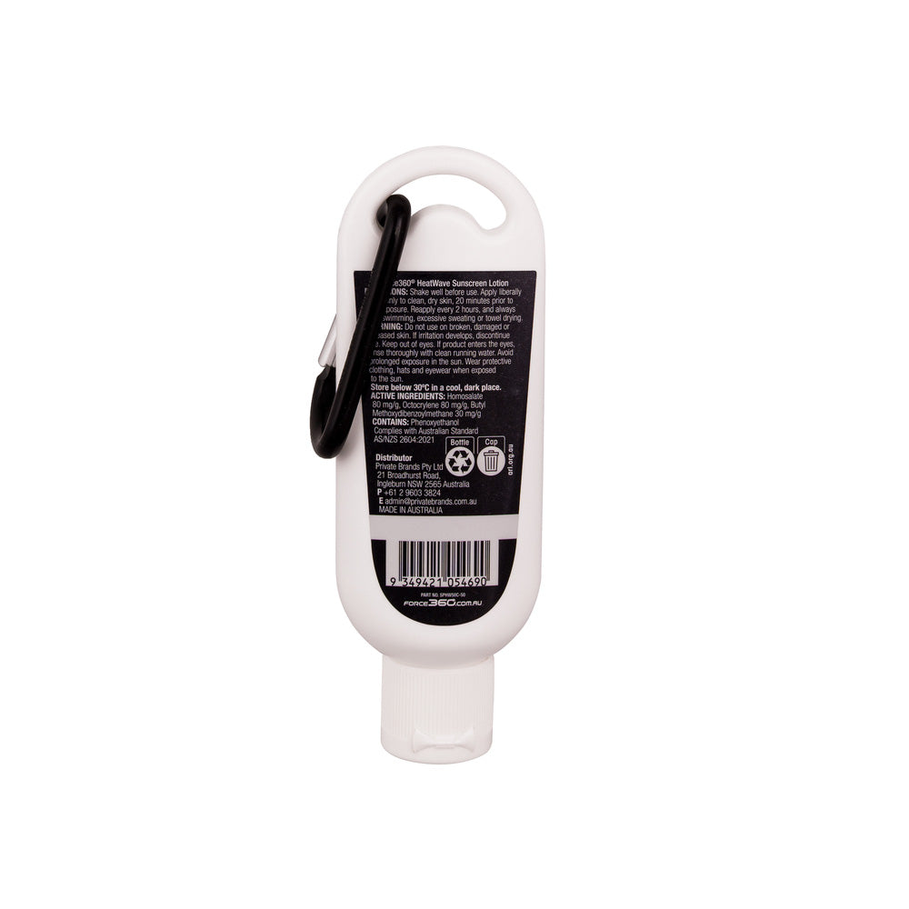 Sunscreen Force360 Heatwave 50+ Lotion 50ml Carabiner_620219_SPHW50C-50