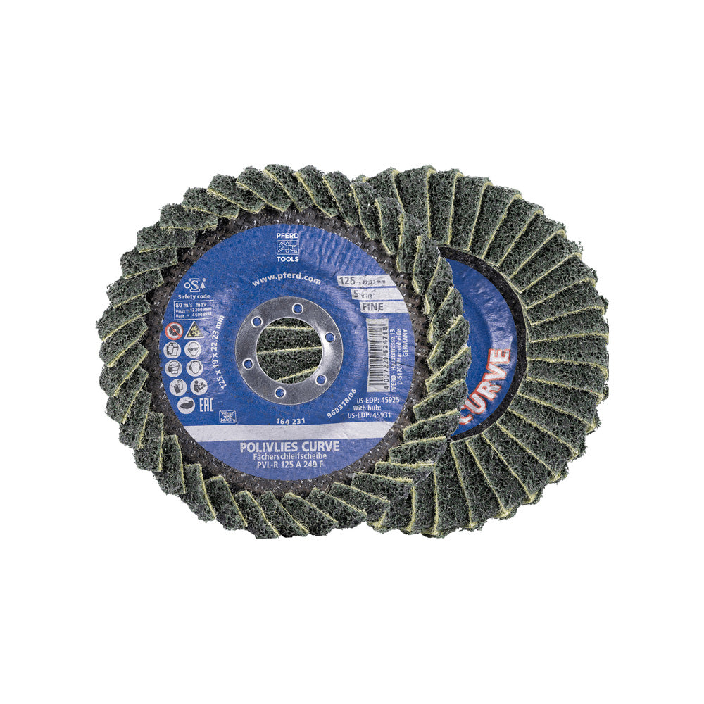 POLIVLIES-CURVE flap disc PVL-R alum oxide 125 mm hole 22.23 mm A240M fine_40108351_44694133