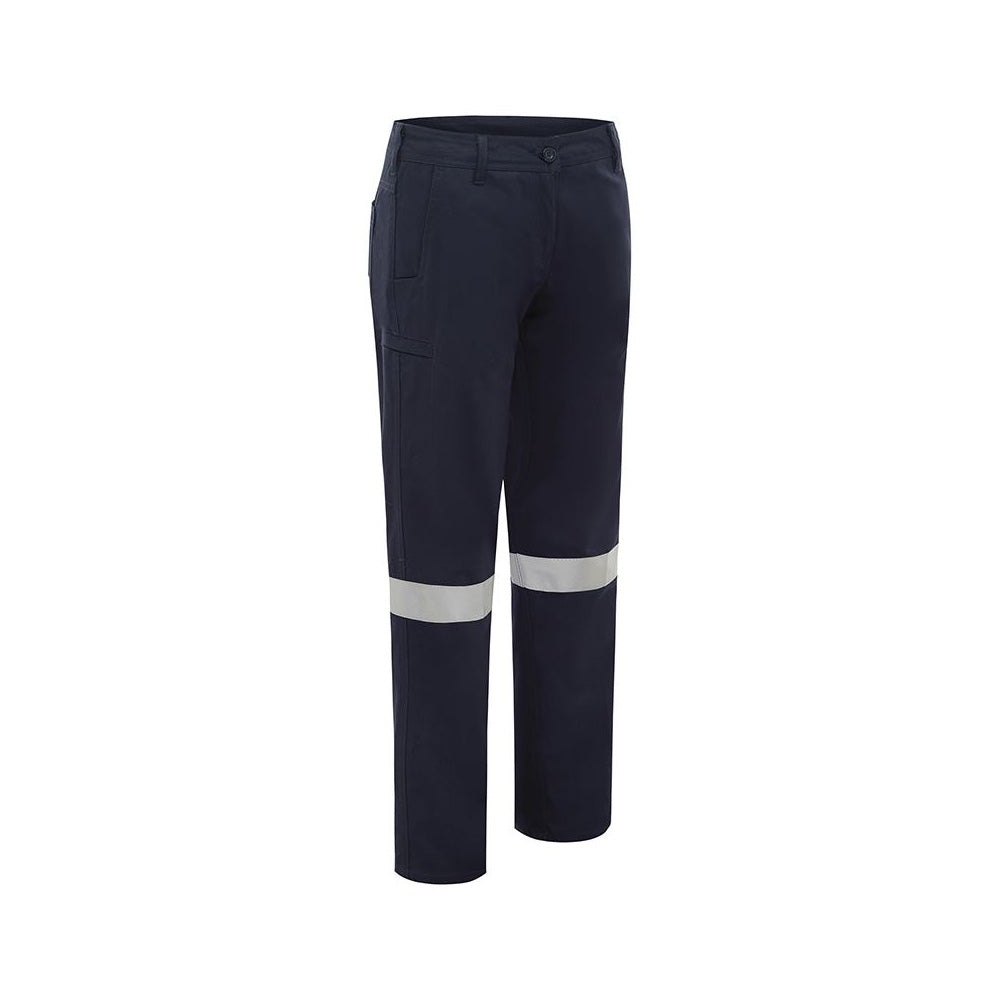 Pants Cargo Womens Cotton Drill 240gsm Taped Navy 12 1007T Workit_237547_1007TN12