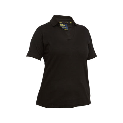 Polo Womens S/S Cotton/Poly 160gsm Black 16 Bisley_40114381_BKL1202_BBLK16