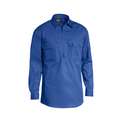 Shirt L/S Cotton Drill 155gsm Closed Front Royal 4XL Bisley_36003798_BSC6820_BVCB4XL