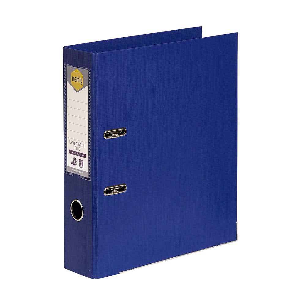 A4 Linen Look Lever Arch File Blue 9023689 6601001