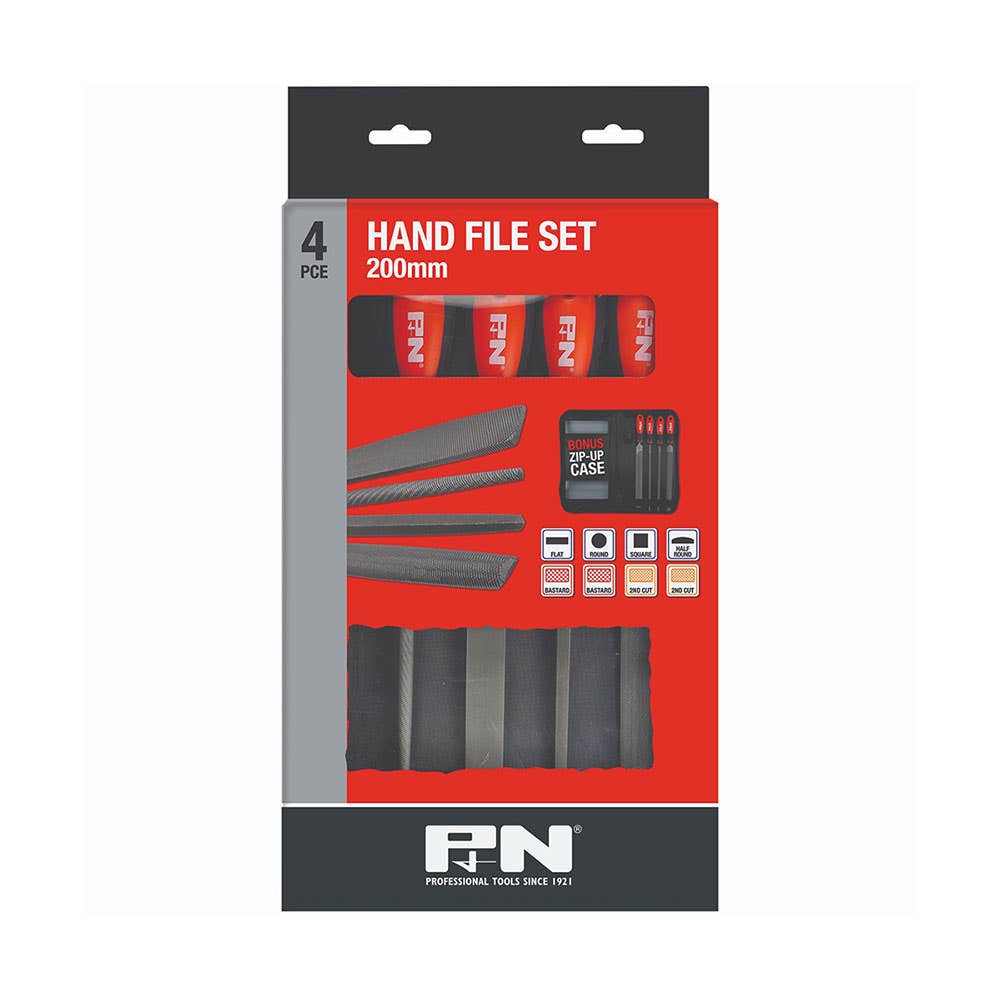 4 Piece Hand File Set 200mm 122815 300SET004