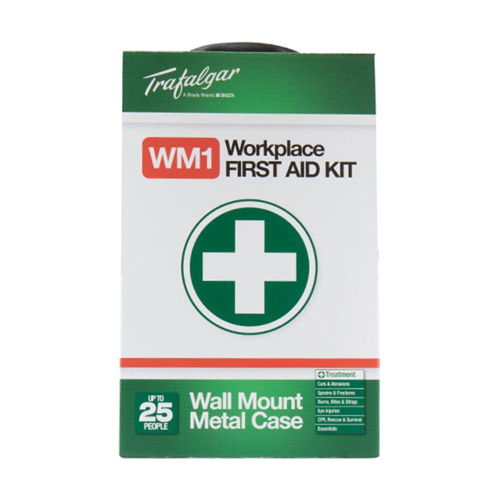 WM1 Workplace Wall Mount First Aid Kit with Metal Case 90060178 876478