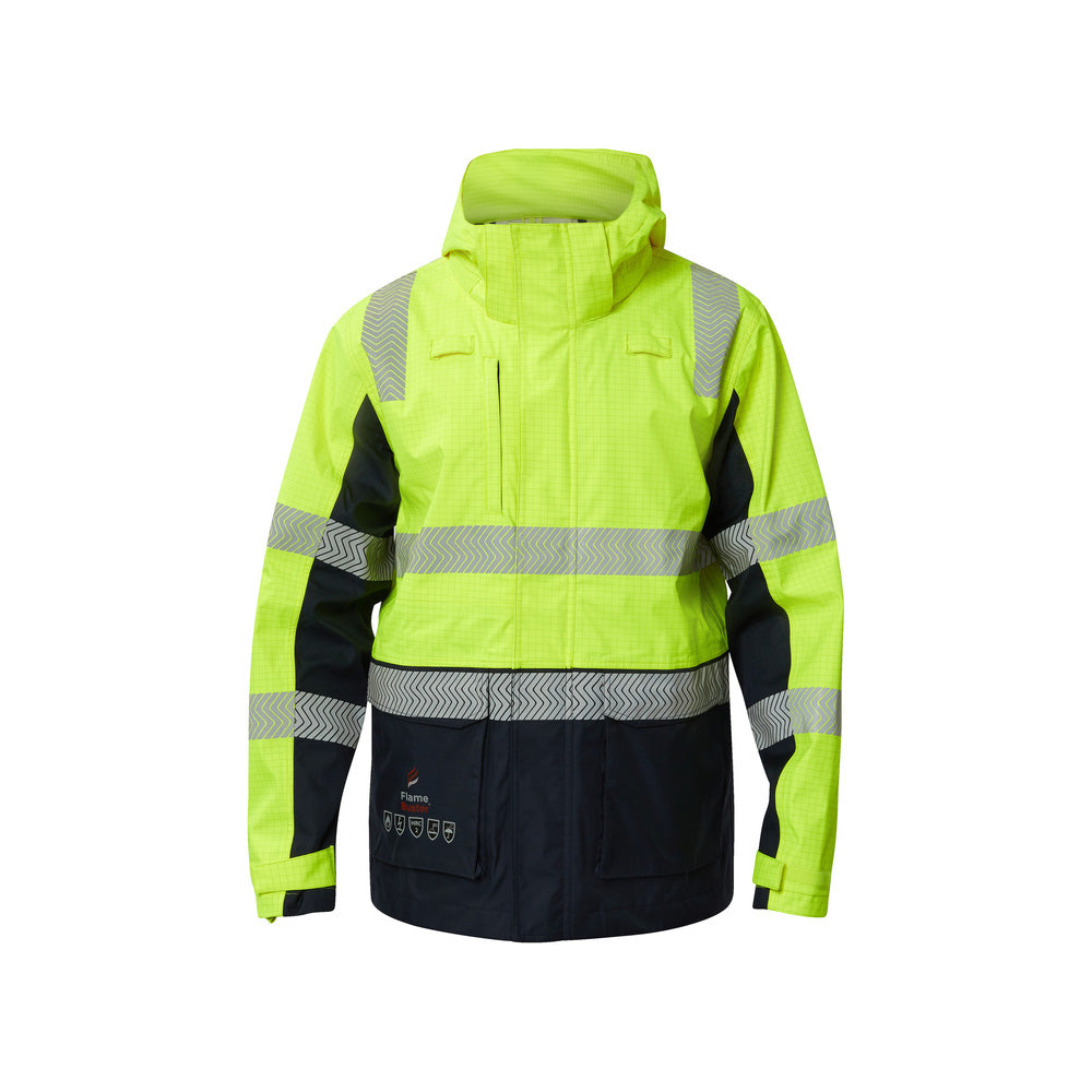 FJV032 3-In-1 Hi-Vis FR Taped Wet Weather Jacket Yellow/Navy 6XL_40071921_FJV032-Y/N-6XL