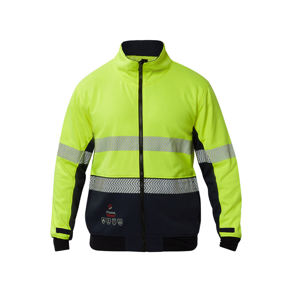 FJV034 Hi-Vis Inherent FR Taped Fleece Jumper Yellow/Navy 7XL_40071927_FJV034-Y/N-7XL