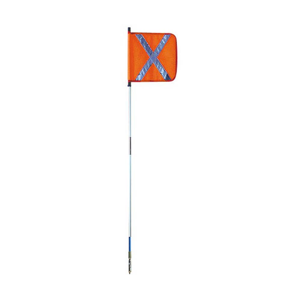 Aerial Whip Safety Flag Reflective X 2 Piece Bolt On Base 3.0m Orange 520722 A1358