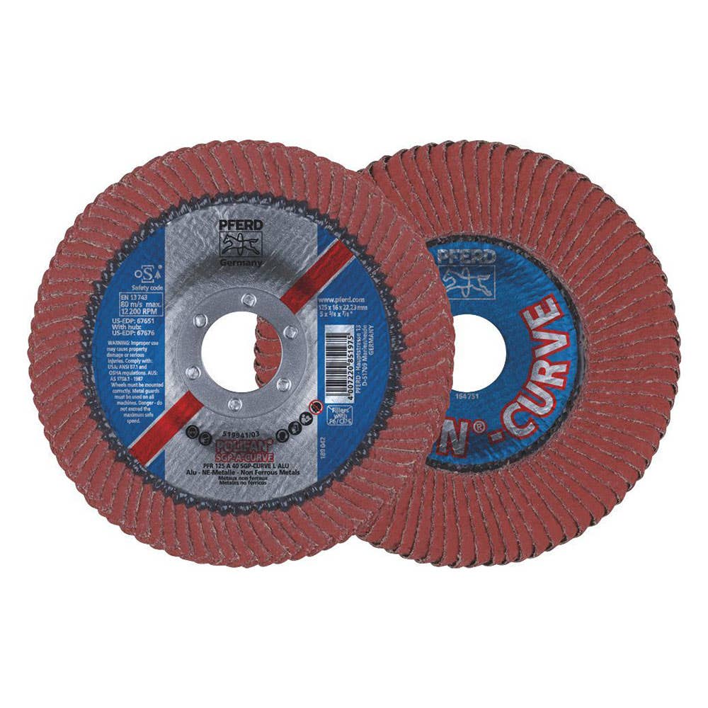 Disc Flap Curve PFR 125 A40 SGP-CURVE L ALU/22.23 Pferd 209826 67689068