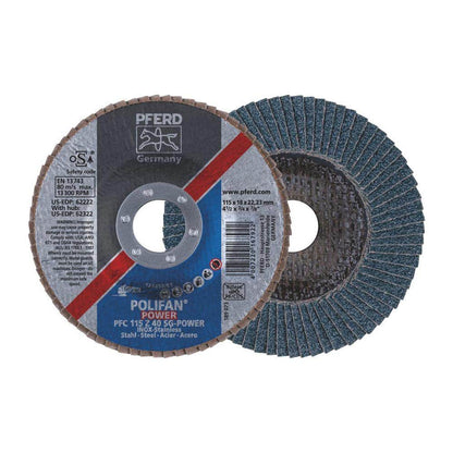 Disc Flap SG Zirconia 115 x 18 x 22mm 40G Premium Polifan 92650000 67784115