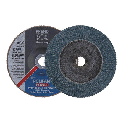 Disc Flap Zirconia 180 x 20 x 22mm 40G Premium SG Polifan 92658011 67784185