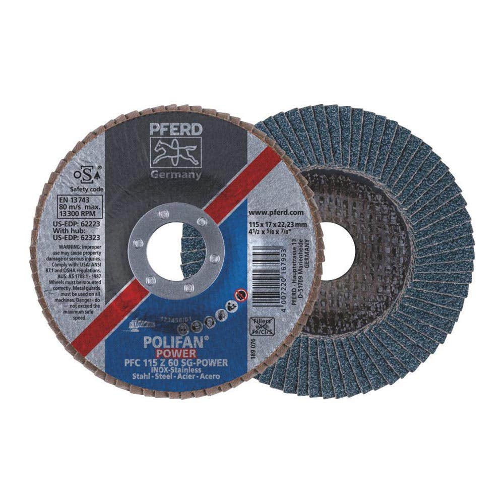 Disc Flap SG Zirconia 115 x 18 x 22mm 60G Premium Polifan 92650001 67786115