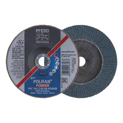 Disc Flap SG Premium Zirconia 180 x 18 x 22mm 60G Polifan 60019761 67786185