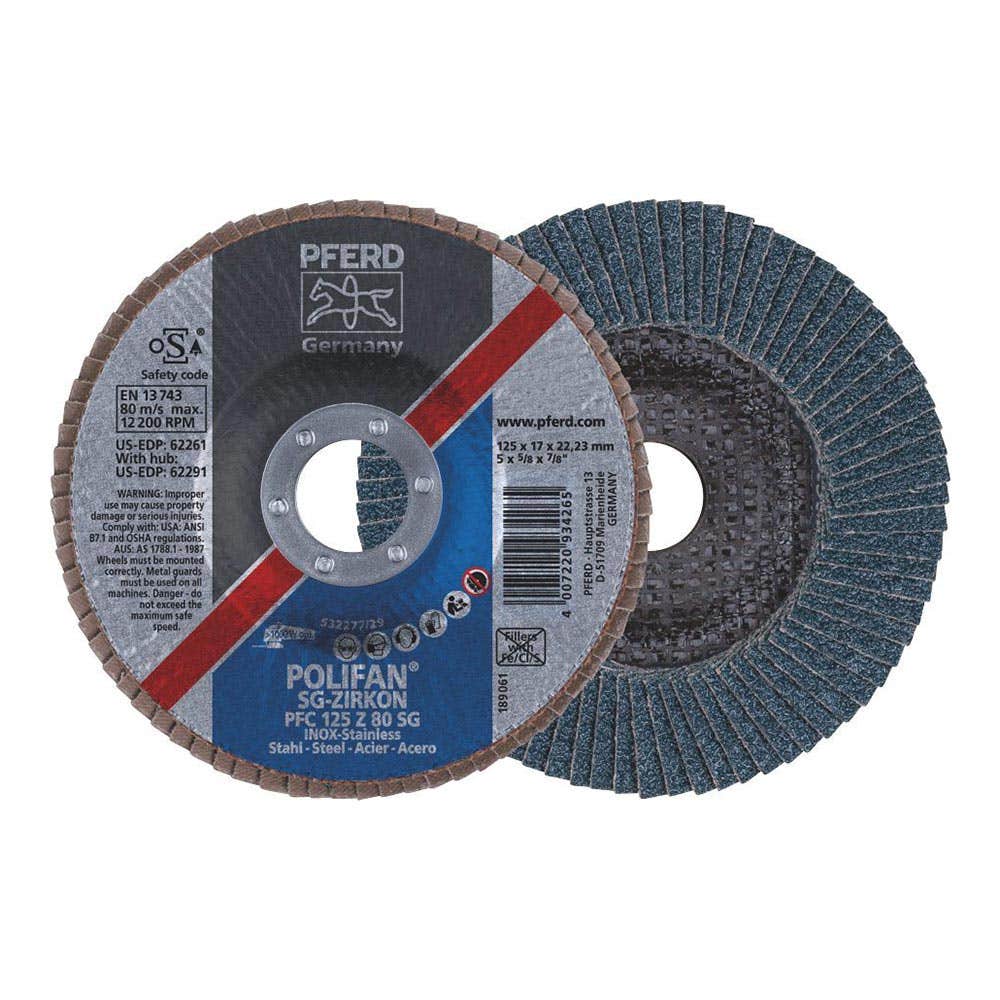 Disc Flap SG Zirconia Premium 125 x 17 x 22mm 80G Polifan 60019760 67788126