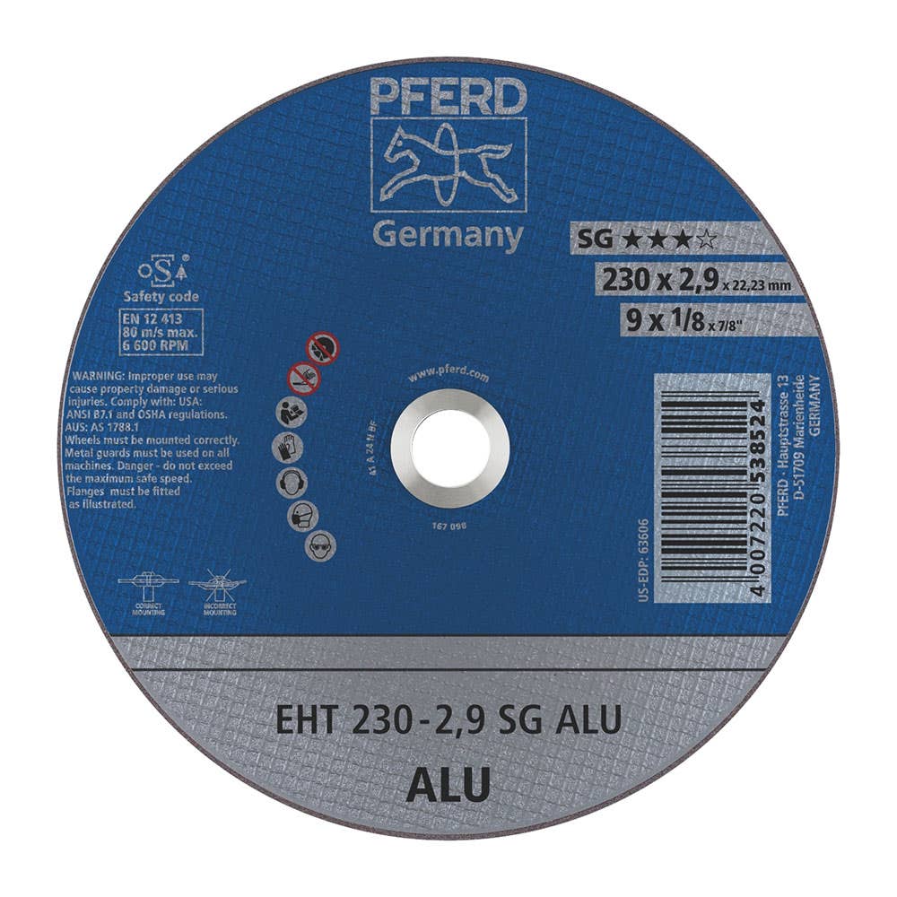 Disc Cutting Aluminium 230 x 2.9 x 22mm Pferd 92608089 61328323