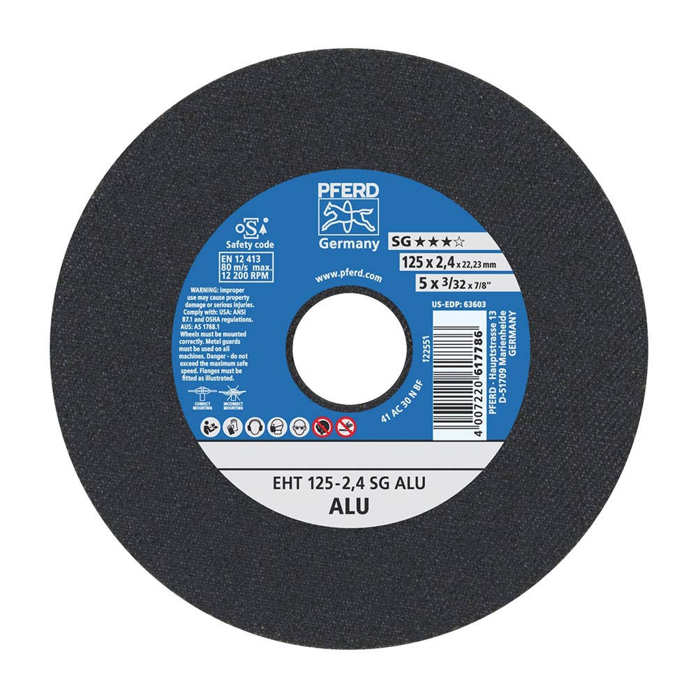 Wheel Cut Off Aluminium 125 x 2.4 x 22mm EHT 125 2.0 A46 SG ALU Pferd 924003 61331550
