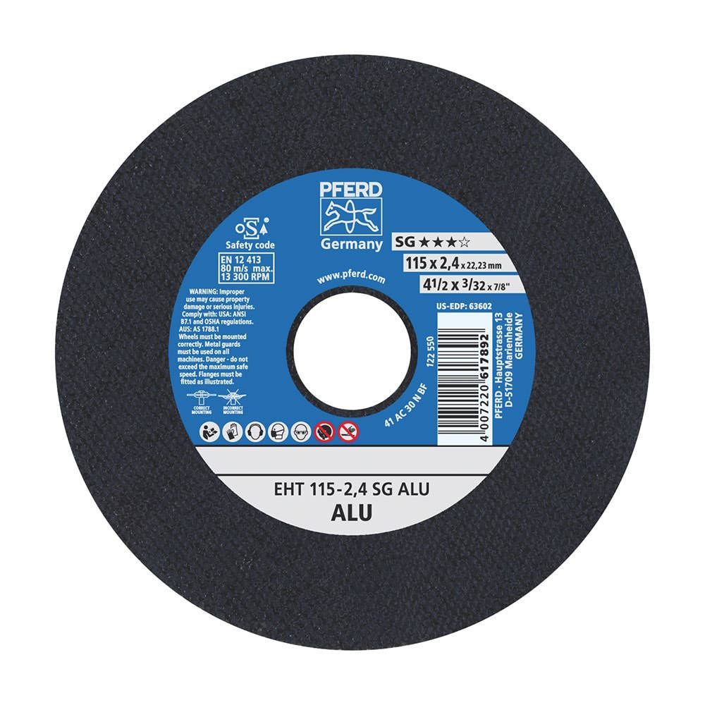 Disc Cutting Aluminium 115 x 2.4 x 22mm Pferd 92608086 61340550