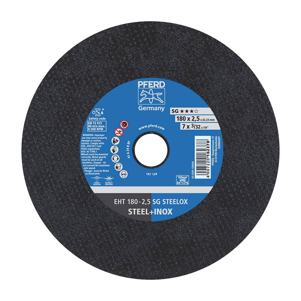 Wheel Cut Off Stainless Steel/INOX 178 x 2.5 x 22mm Pferd 903001 61326422