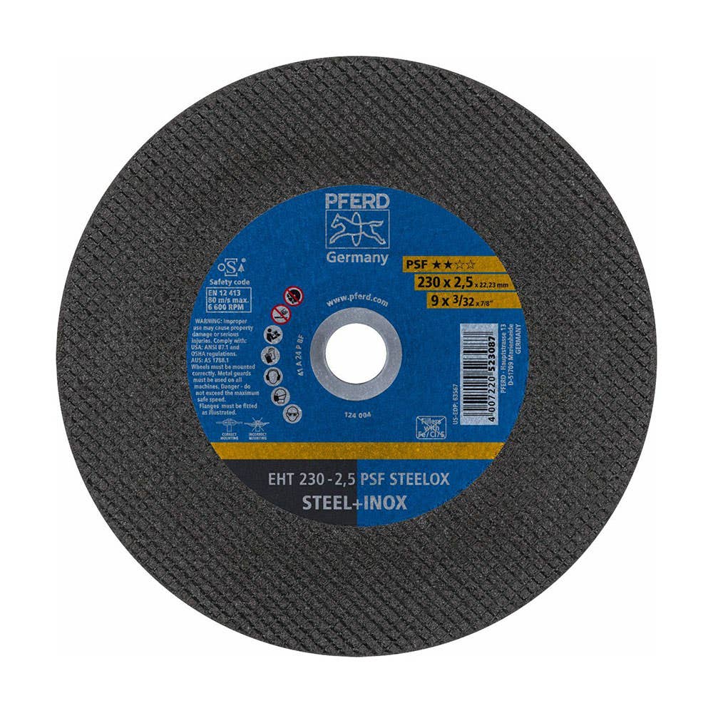 Disc Cut-Off Metal 230 x 2.5mm A24 PPSF Inox Pferd 79016244 61728122