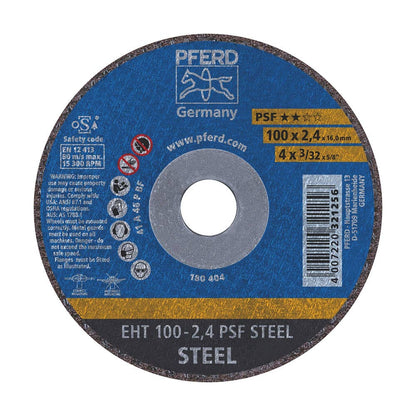 Wheel Cut Off Metal 100 x 2.4 x 16mm EHT100 2.4 A46 P PSF Pferd 92640041 61741116