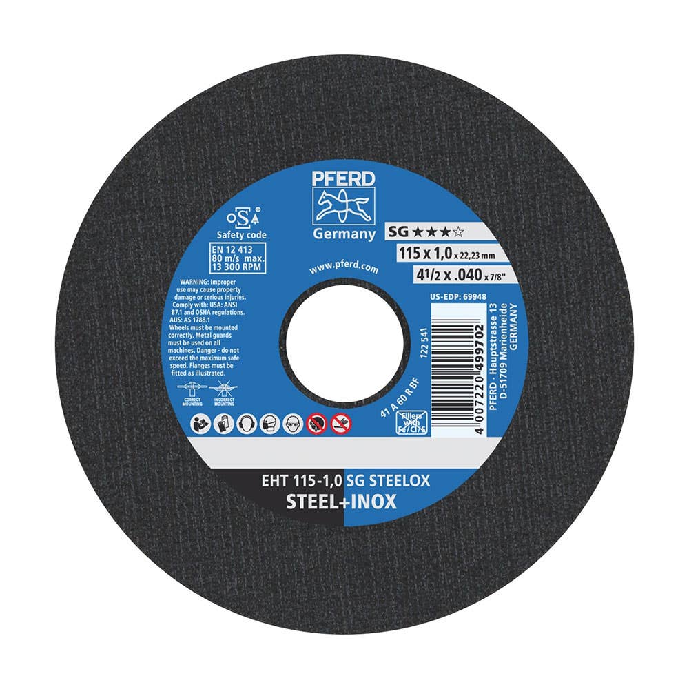 Ultra-Thin Steelox Premium Cut-Off Disc 115 x 1.0mm 92600023 61340412