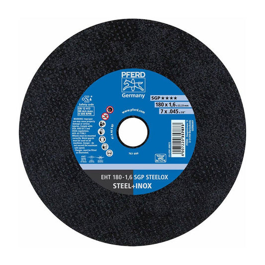 Wheel Cut Off Metal 178 x 1.6mm Ultra Thin EHT178 1.6 A46S SGP Inox Pferd 92600052 61343122