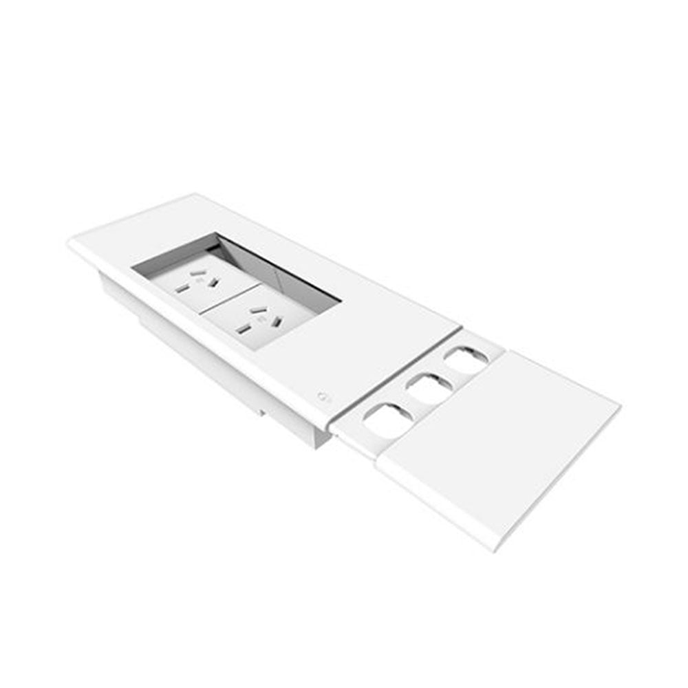 Rapid Flip Box 2 Gpo + 3 Data White_1046421_SWFLIP2G3D WH