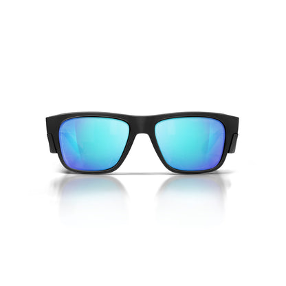 Glasses Fusions Matte Black Frame/Mirror Blue Polarised Lens Fusions SafeStyle   FMBBP100_40057638_FMBBP100